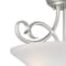 Westinghouse Fixture Ceiling SemiFlush-Mount 60W 2Lght Dunmore 15In Brsh Nkl Frost Glass 6573800 - alternate 3